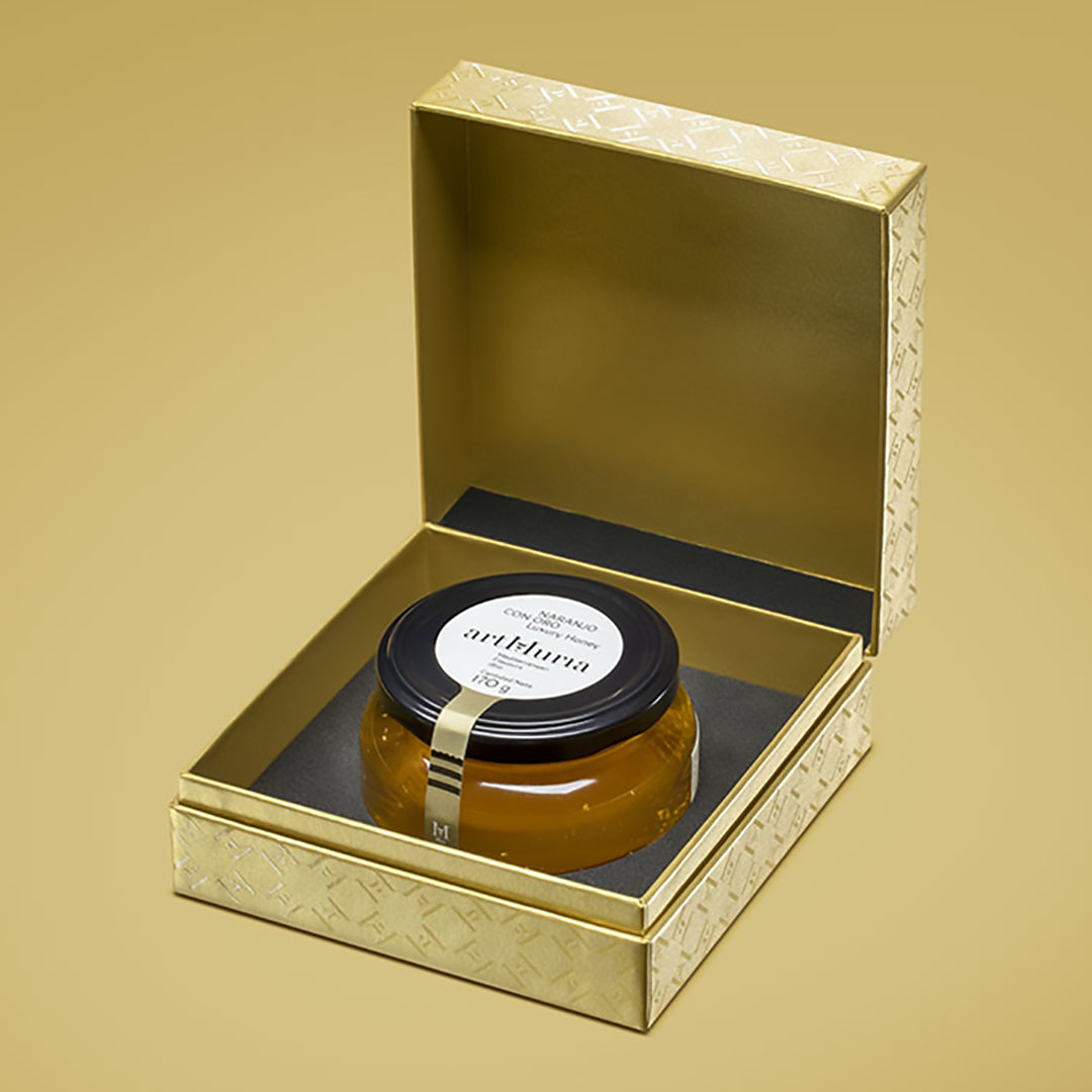 artMuria Orange Honey with Gold Flakes 170g