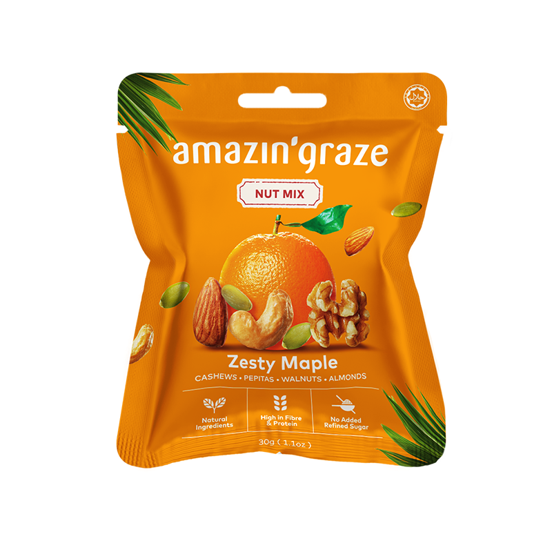Amazin' Graze Zesty Maple Glazed Nut Mix 30g