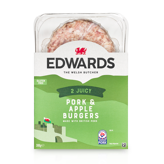Edwards of Conwy Pork & Apple Burgers 300g