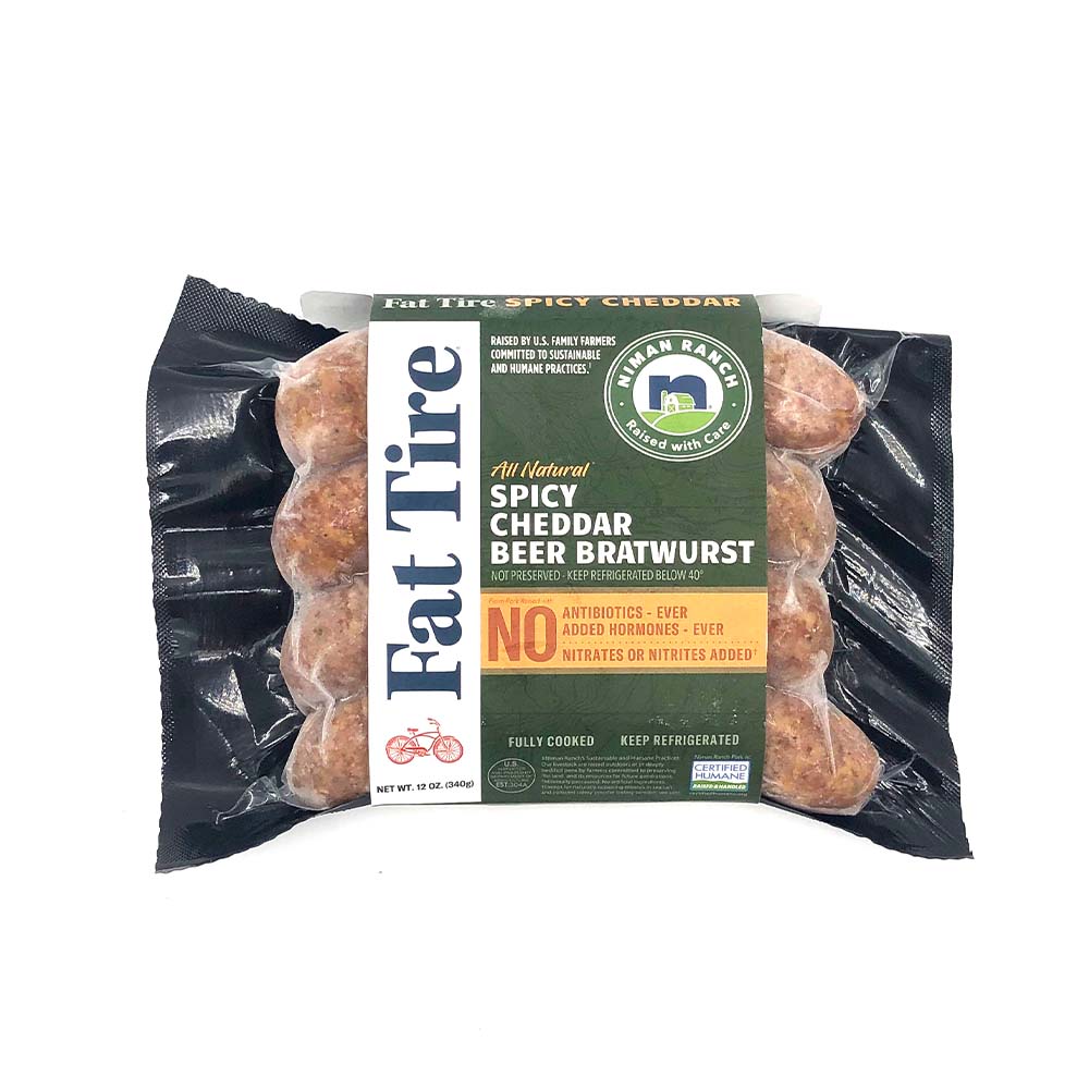 Niman Ranch (Fat Tire) Spicy Cheddar Beer Bratwurst