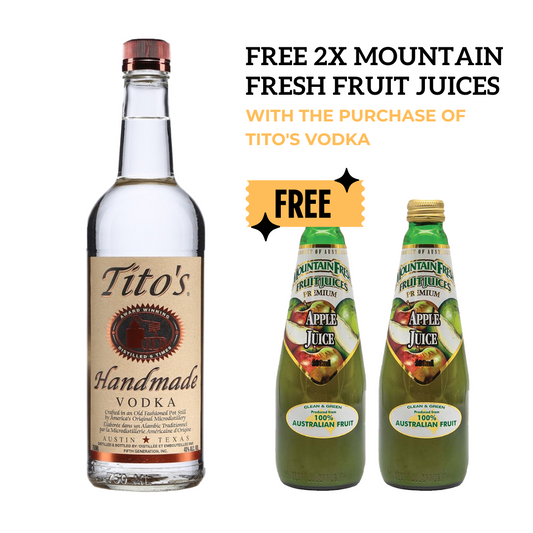 Buy Tito's Vodka, FREE 2 Mountain Fresh Fruit Juice Apple