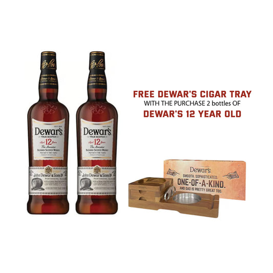 Buy 2 Dewar's 12 Years Old Free 1 Cigar Tray