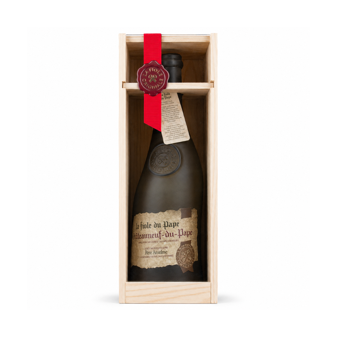 Chateauneuf Du Pape Pere Anselme " La Fiole Du Pape" 1.5L Wooden Case