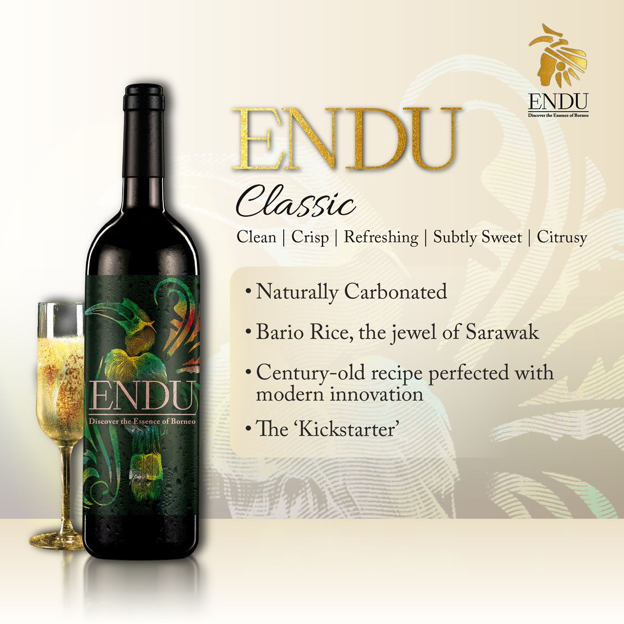 Endu Borneo Classic Sparkling Tuak