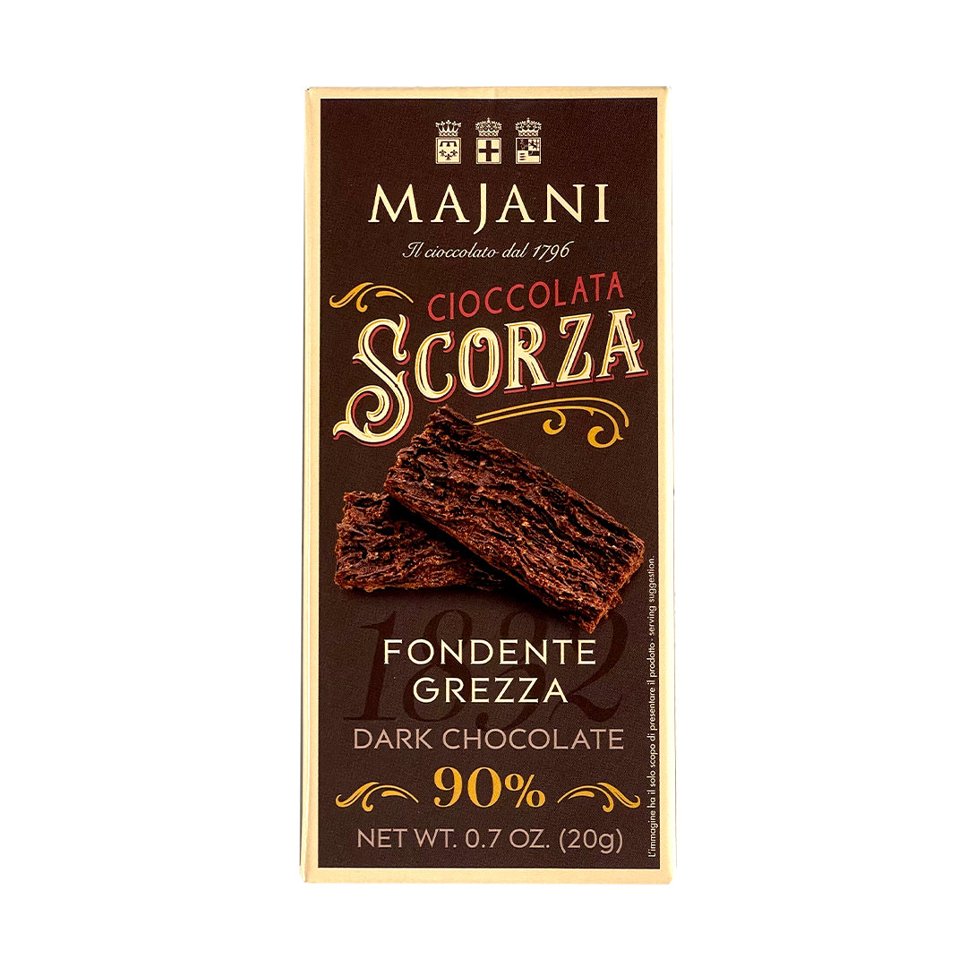 Majani Cioccolata Scorza Fondente Grezza 20g [Dark Chocolate]