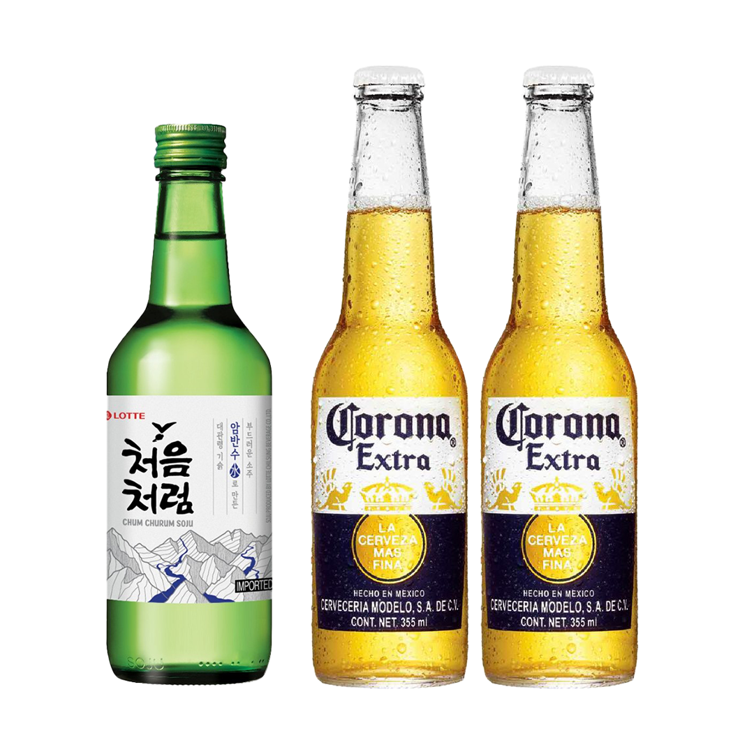 Soju Bomb Chumchurum Original with Corona