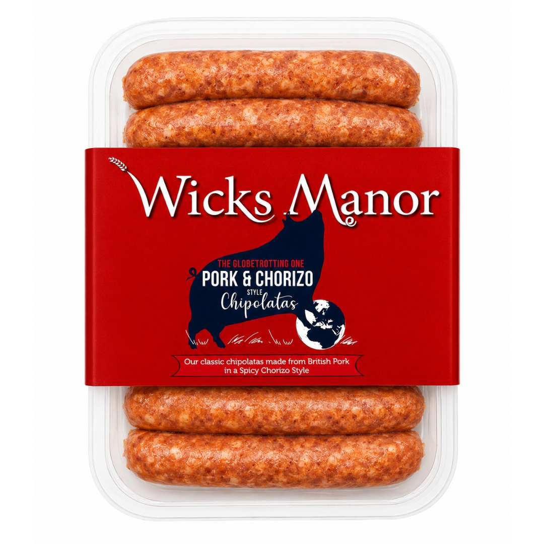 Wicks Manor Chorizo Chipolatas Sausages 270g