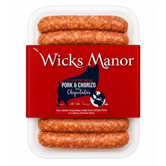 Wicks Manor Chorizo Chipolatas Sausages 270g