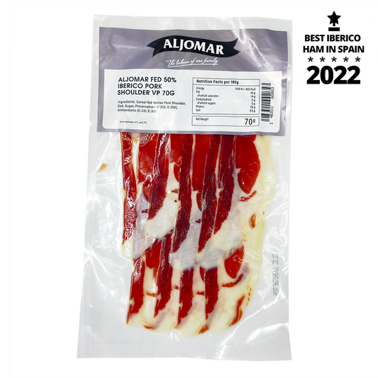 Aljomar Fed 50% Iberico Pork Shoulder (Paleta) Vp 70G