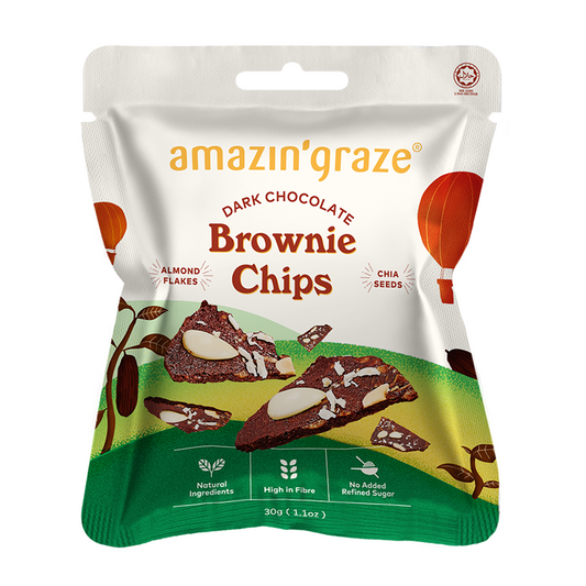Amazin' Graze Dark Chocolate Brownie Chips 30G