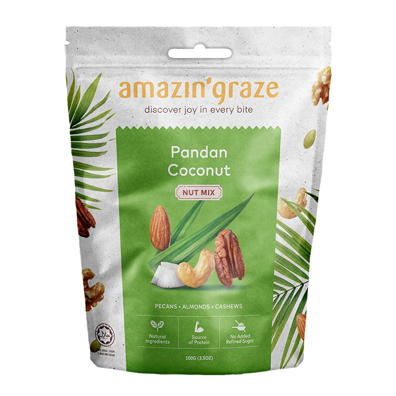 Amazin' Graze Pandan Coconut Nut Mix 100G