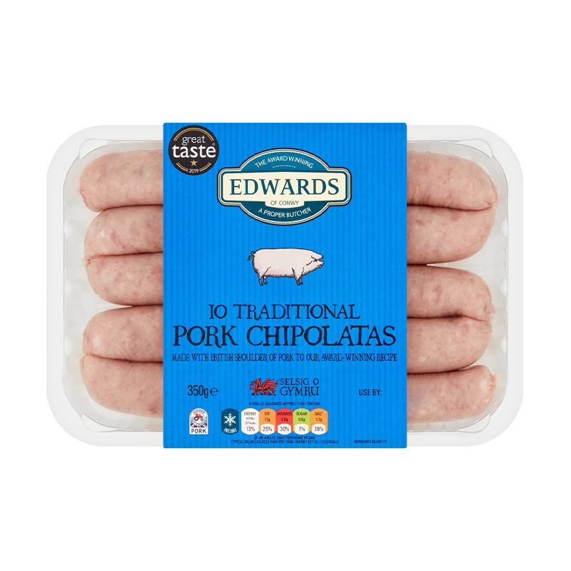 Edwards Of Conwy 10 Chipolata Sausages