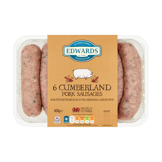 Edwards Of Conwy 6 Cumberland Pork Sausages