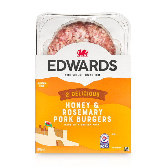 Edwards of Conwy Honey & Rosemary Pork Burgers 300g