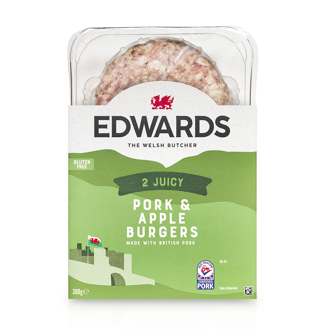 Edwards of Conwy Pork & Apple Burgers 300g