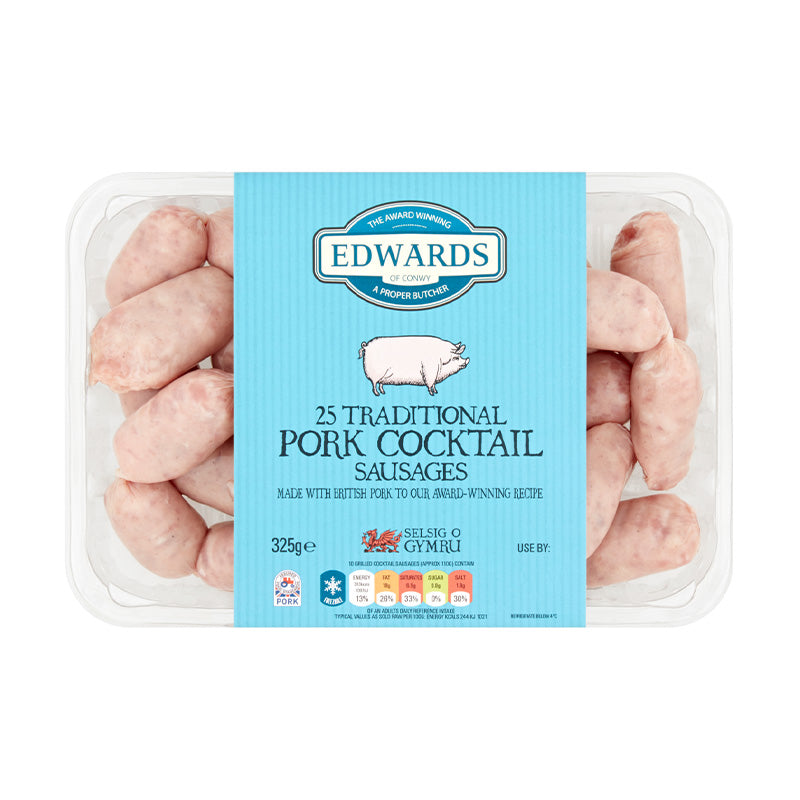 Edwards Of Conwy 25 Traditional Pork Cocktail Sausages
