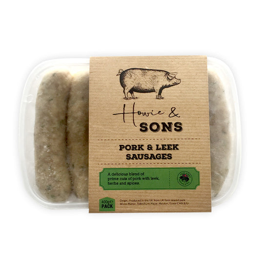Howie & Sons Pork & Leek Sausages