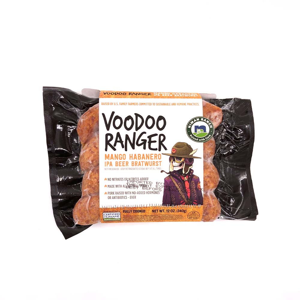 Niman Ranch Voodo Ranger Mango Habanero Ipa Beer Bratwurst