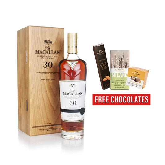 The Macallan Sherry Oak 30 Years 2021 Release with FREE Majani Chocolates