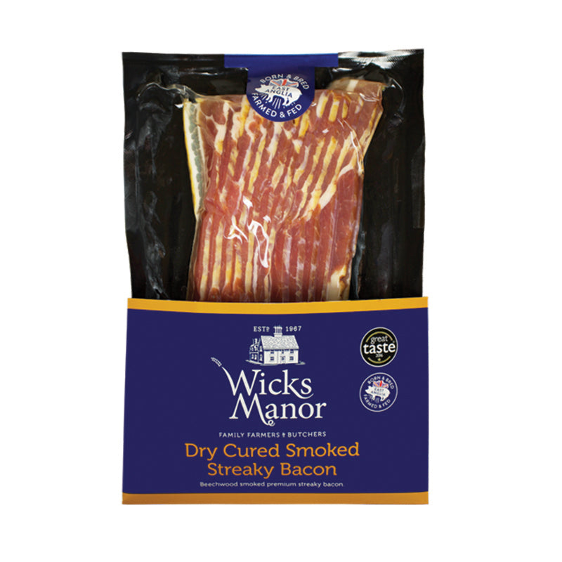 Wicks Manor Dry Cured Smoked Streaky Bacon