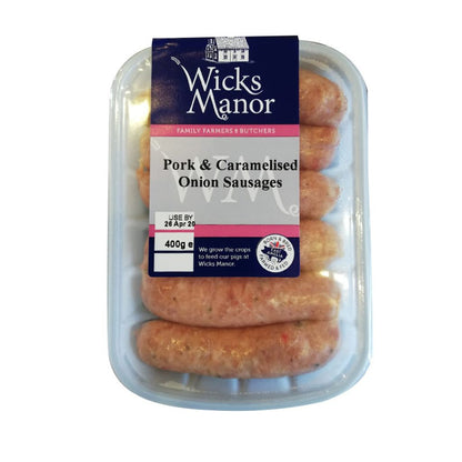 Wicks Manor Pork & Caramelized Onion Sausages