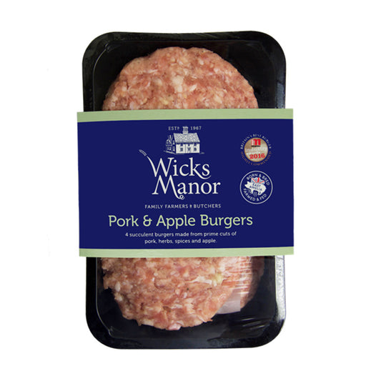 Wicks Manor Pork & Apple Burgers