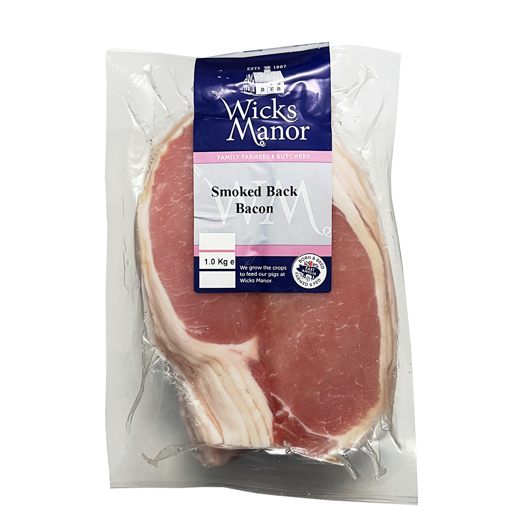 Wicks Manor Smoked Back Bacon 1kg