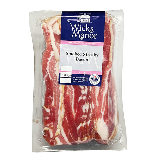 Wicks Manor Smoked Streaky Bacon 1kg